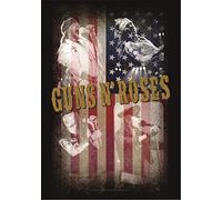 Heart Rock - Bandera Guns And Roses Collage, calidad italiana, materiales resistentes y colores vivos - Fabricado en Italia [100% poliéster - 110 x 75 cm]