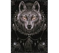 Heart Rock Bandera Original Spiral Collection Wolf Dreams, Tela, Multicolor, 110 x 75 x 0.1 cm