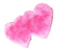 Heart Rug - Polyester, 27.56x13.78x0.79in Carpet Doormat Plush Soft Comfort | Easy-Clean Romantic Floor Accent, Floor Mat For Entryways, Living Rooms, Bedrooms, Valentine’s Day Decor