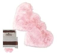 Heart Rug - Polyester, 27.56x13.78x0.79in Carpet Doormat Plush Soft Comfort | Easy-Clean Romantic Floor Accent, Floor Mat For Entryways, Living Rooms, Bedrooms, Valentine's Day Decor