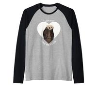 Heart Seaotter Te Quiero como a Ninguna Nutria Camiseta Manga Raglan