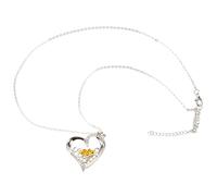 Heart Shape Bee for Women Fashion Jewelry Sterling Silver Pendant Necklace Present Random
