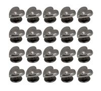 Heart Shape Decoration Stud Rivets Zinc Alloy Leather Belt Repair Rivets 10mm 20PCS for Leather Craft DIY Projects Christmas Gifts (Silver Black)
