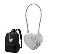 Heart Shape Padlock - Mini Combination Lock, Love Design Security Tool, Durable Safety Lock, Travel Accessory | Luggage Backpack School Bag Protection, Ideal For Suitcases Backpacks Purses Gym Bags