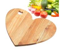 Heart Shape Wooden Cutting Board - Wood 30.5x25.5x1.5cm | Heart Shaped Bread Board, Decorative Serving Platter Tray | For Cheese Meat Vegetables Charcuterie Party Kitchen Use