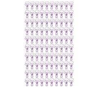 Heart Shaped Binder Clips 100 Pcs | Strong Metal Clips for Office Documents/Certificates/Tickets | Hollow Cutout Design, Sturdy Paper Clamps (Purple)