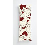 Heart-Shaped Body Pillow Case Cover 35x100cm, Long Backrest Cushion Pillow Protector with Zipper, Decorative Bedding Pillowcase, Soft Body Pillow Cover for Couch Bedroom Red Line