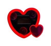 Heart Shaped Car Lights - Solar Neon Decor, Solar Heart Shaped Car Window Lamp | LED Neon Ambient Light for Interior, Triangle Window, Truck, SUV, Sedan | Romantic Automotive Decor for Night Travel