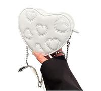 Heart Shaped Coin Purse Wallet with Chain Strap For Womens Change with Zipper PU Leather Shoulder Crossbody Bag Coin Crossbody Bag