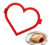Heart Shaped Egg Ring - Ring Mold Heart | Pancake Kitchen Cooking Baking Tools | Non-stick Silicone Egg Shaper Mould