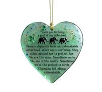 Heart Shaped Elephant - Emotional Resonance Witness, Christmas Sisterhood Ornament, Christmas Ornament Friendship Token | for Friends Girls Women Family Classmates