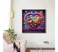 Heart Shaped Flower Jigsaw Puzzle 1000 Pieces 65x65cm/26x26inch, Difficult Jigsaw Puzzles for Adults 1000, Beautiful Art Work, Great Festive Puzzle Gift for Men/Women