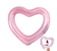 Heart Shaped Inflatable Pool Float - Swimming Ring Lounger Tube, Summer Water Fun Poool Floatation Rings, Beach Party Accessory | Suitable for Adults Kids Pools Relax Swimmings