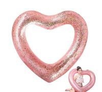 Heart Shaped Inflatable Pool Float - Swimming Ring Lounger Tube, Summer Water Fun Poool Floatation Rings, Beach Party Accessory | Suitable for Adults Kids Pools Relax Swimmings