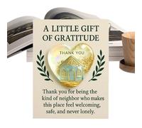 Heart Shaped Keepsake Figurine Greeting Card | Thanksgiving Card For Neighbors Men Women Boys Youth Teens Son Daughter Family Friends Holiday Gratitude Celebration Thoughtful Gift Collectible Decorati