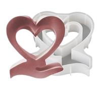 Heart Shaped Mold, Resin Vase Silicone Test Tube, Art Craft Concrete Mould with Flexible Design, Plaster Mold, Reusable Resin Casting Molds for Hydroponic Plant Holder Accessory