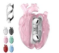 Heart-Shaped Protective Case for AirPods 3/4/pro, Heart-Shaped Liquid Silicone Protective Case - Drop-Proof Cover, with Keychain, Fantasy Design for Airpod 3/4/pro with Full Protection (Pink,Pro)