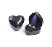 Heart Shaped Ring Box Jewelry Dark Black