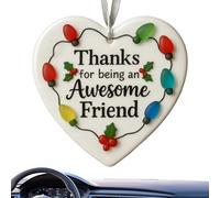 Heart Shaped Sea Ornament - Ceramic 3D Handmade Christmas Friendship Sea Decor | Friendship Ornament Home Decorations For Offices Party Desk Schoolbag Dormitory School Room And Home Decor