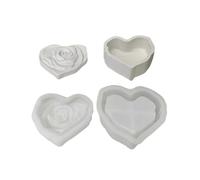 Heart Shaped Storage Box Mold with Lid Home Organization Case Box Mould Practical Jewelry Container Epoxy Resin Mold