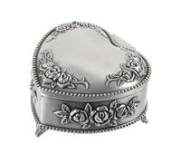Heart-Shaped Treasure Small Case Rose Jewelry Box for Earring Storage