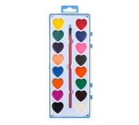 Heart Shaped Watercolor Paint Set - Washable Drawing Kit | 22x5x1.4cm Painting Palette with Smooth Application, Abs Material with Lightweight Design, Art Supplies, Homeschooling Scrapbooking Crafts