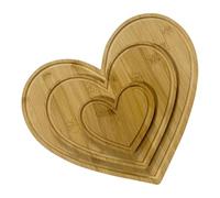 Heart Shaped Wooden Board, Natural Lightweight Cutting Plate, Wood Bread and Cheese Platter, Serving Tray for Family and Friends, Picnic Party Camping Farmhouse Decor, Indoor Outdoor Entertaining