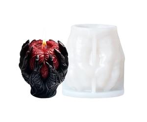Heart Silicone Molds, 3D Hand Holding Soul Mold for Resin and Wax, Flexible Cake and Candle, Reutilizable Sculpture, Ideal Halloween Crafts Pillar Making and Clay Art 2,68 x 2,91 pulgadas