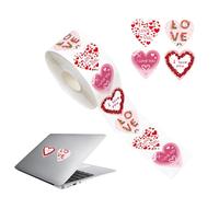 Heart Stickers - Waterproof Seal Labels, Adhesive Decals for Greeting Cards, Self-Adhesive Shapes with Long-Lasting Bond, Wedding Party, Decorative Labels for Journal Pages and Classroom Rewards