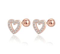 Heart Stud Earrings For Women Wedding Baby Girls Minimalist