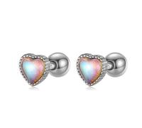 Heart Stud Earrings For Women Wedding Baby Girls Minimalist