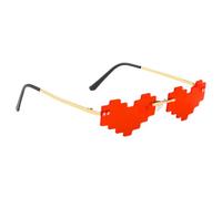 Heart Sun Glasses | Cute Mosaic Sunglasses | Colorful Rimless Cut-Edge Sunglasses, Funny Disco Mosaic Heart Eyewear For Adults & Kids With These -shaped Featuring A Cute And Mos
