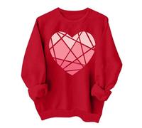 Heart Sweater for Women Funny Love Heart Shirts Casual Valentine Pullover Long Sleeve Tops