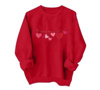 Heart Sweater for Women Funny Love Heart Shirts Casual Valentine Pullover Long Sleeve Tops