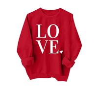 Heart Sweater for Women Funny Love Heart Shirts Casual Valentine Pullover Long Sleeve Tops