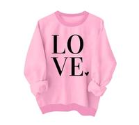 Heart Sweater for Women Funny Love Heart Shirts Casual Valentine Pullover Long Sleeve Tops