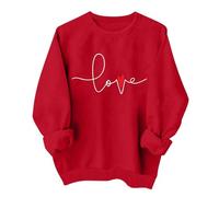 Heart Sweater for Women Funny Love Heart Shirts Casual Valentine Pullover Long Sleeve Tops