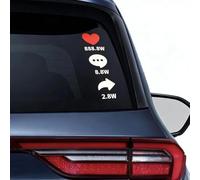 Heart-Themed Decal for Trending Topics, Social Media Inspired Engagement Icon Reflective Car Stickers, Waterproof Fade-Resistant Popular Decorative Car Window Bumper Stickers (1Pcs)