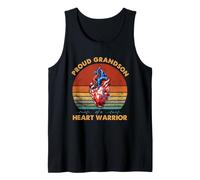 Heart Warrior Orgulloso Nieto Apoyo para Cirugía Cardíaca Camiseta sin Mangas