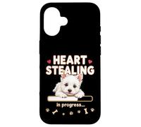 Heart West Highland White Terrier divertido regalo Westie Puppy Carcasa para iPhone 16