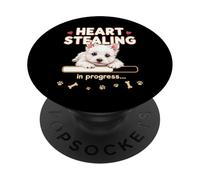 Heart West Highland White Terrier divertido regalo Westie Puppy PopSockets PopGrip Adhesivo
