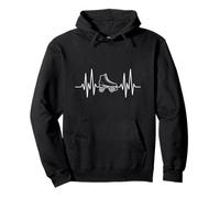 Heartbeat EKG Roller Skate Zapatos Patinaje sobre ruedas Sudadera con Capucha