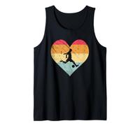 Heartbeat Girls Soccer Ball Vintage Loves Playing Camiseta sin Mangas