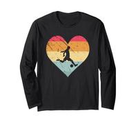 Heartbeat Girls Soccer Ball Vintage Loves Playing Manga Larga