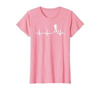 Heartbeat Hiking In The Mountains- Regalo de montañero Camiseta, Mujer, Rosado, 3XL