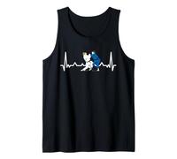Heartbeat Judo Judoka Taekwondo Karate Aikido Ju-Jutsu diversión Camiseta sin Mangas
