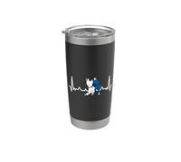 Heartbeat Judo Judoka Taekwondo Karate Aikido Ju-Jutsu diversión Vaso térmico de acero inoxidable de doble pared