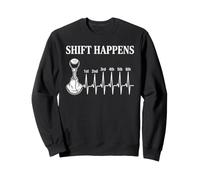 Heartbeat Mecánico Divertido Manual Transmisión Stick Shift Hombres Sudadera