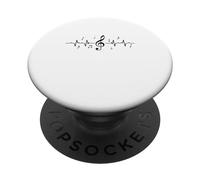 Heartbeat Profesor de música Clase de música Músico PopSockets PopGrip Intercambiable