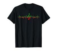 Heartbeat Reggae Música Amor Rastafari Raíces africanas Rasta Camiseta